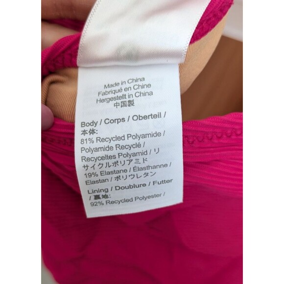 J. Crew Active Ribbed Long Sleeve One Piece Swimsuit Rash Guard Pink SZ 3X/24 - Picture 6 of 16